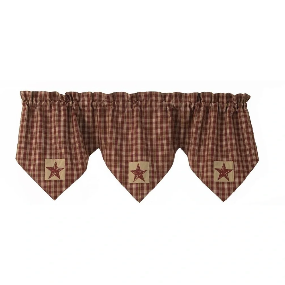 Sturbridge Patch Valance Triple Point Wine 60x20”